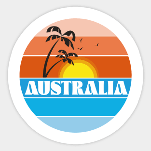 Australian 80s sunset Sticker